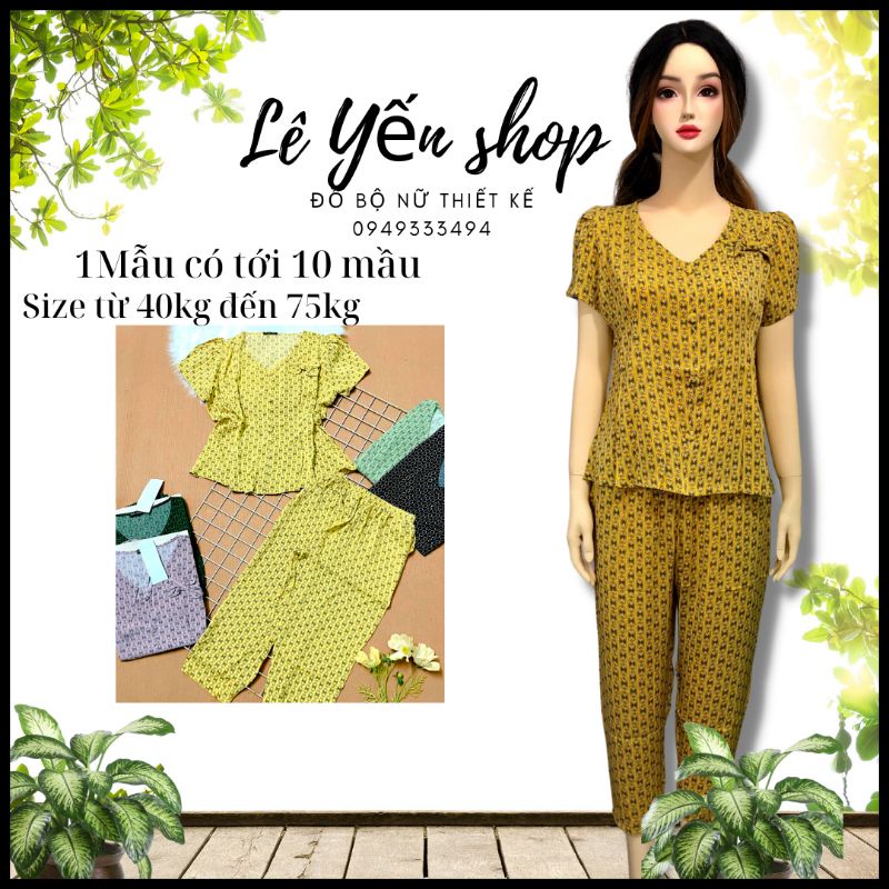 [55 đến 70kg] Đồ bộ nữ mặc nhà vải mango mịn mát, bộ mặc ngủ nữ đẹp | BigBuy360 - bigbuy360.vn