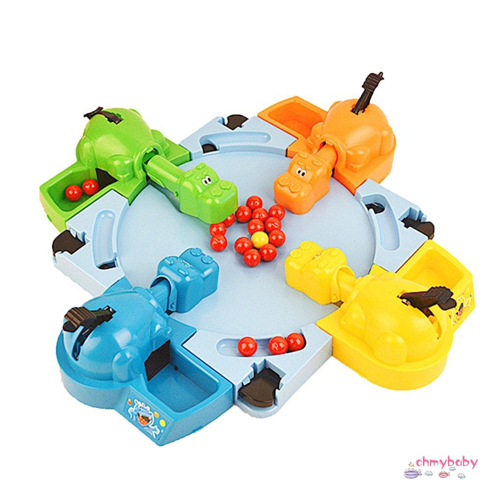 【OMB】 Hungry Hippo Swallowing Marbles Toys Early Education Game Marble Game