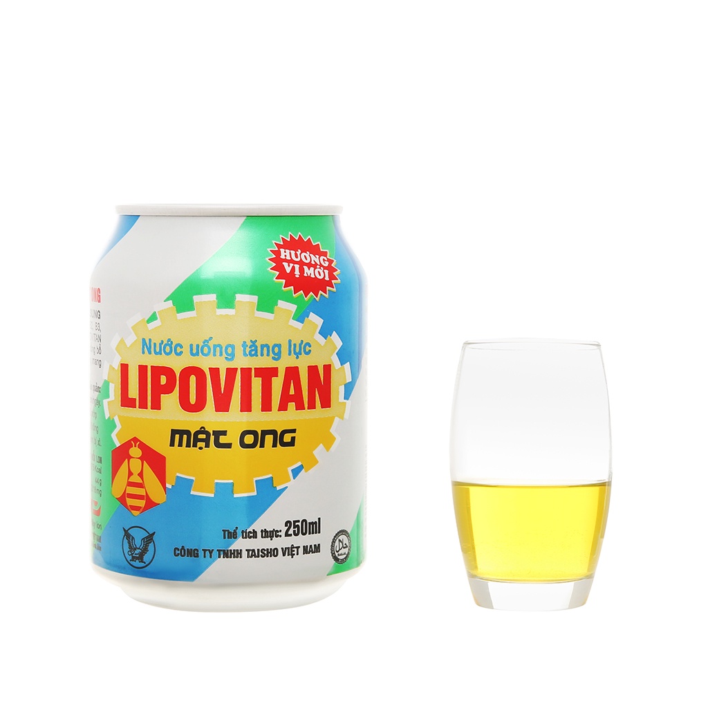 Thùng 24 lon nước tăng lực Lipovitan mật ong 250ml