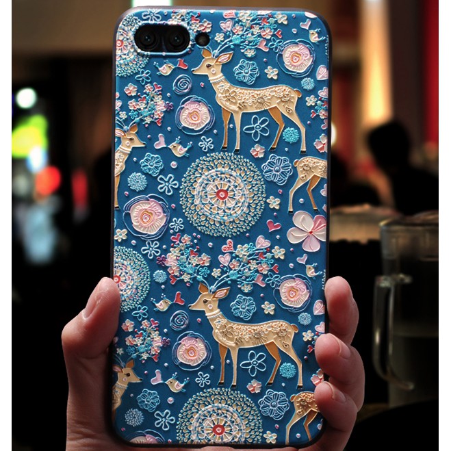 Ốp lưng iPhone 6 / 6s / 6Plus / 6sPlus / 7 / 7Plus / 8 / 8Plus / X / XS / XR / XS Max hoạ tiết con hươu - a01k