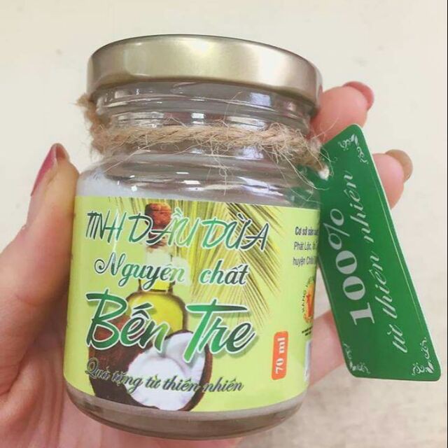 Dầu Dừa Nguyên Chất Extra Virgin Coconut Oil 100ml - 100% Dừa Bến Tre