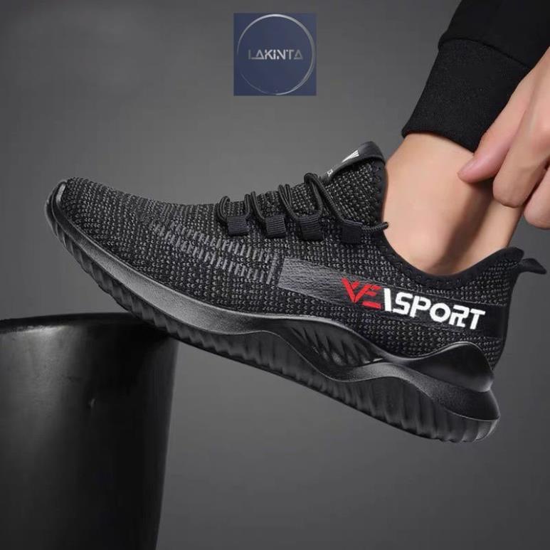 Giày Thể Thao Nam Tập Gym Chạy Bộ Thể Dục Lakinta giày sneaker nam hàn quốc cổ thấp 2 màu đen trắng giá rẻ đẹp G666 :>>