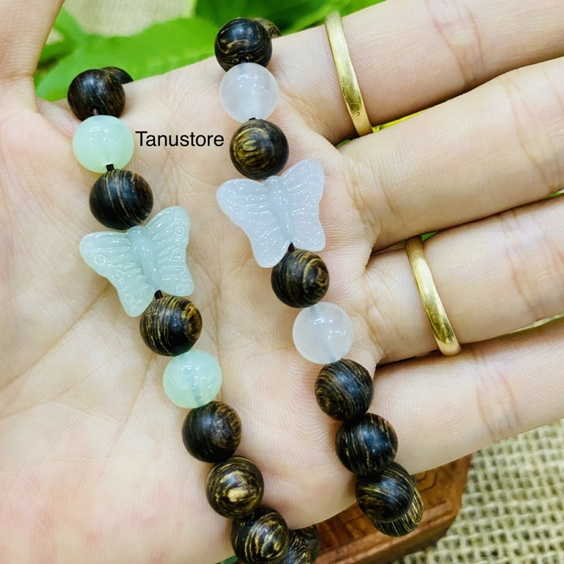 VÒNG TAY TRẦM SÁNH 8 LI MIX ĐÁ MÀU VÀ ĐÁ HOA VĂN SIÊU XINH, GIÁ RẺ, TĂNG ĐƠ NGẮN DÀI TUỲ CHỈNH- TANUSTORE