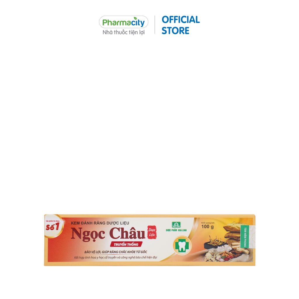 Kem đánh răng Ngọc Châu dược liệu từ thiên nhiên(100g)