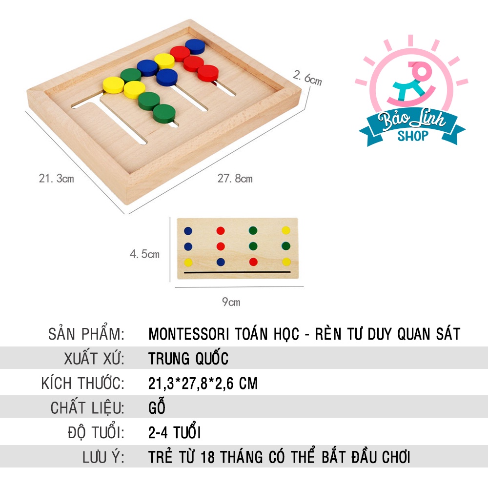 Montessori toán học phát triển tư duy logic, tăng cường tập trung, tránh xa TV, Điện thoại cho bé 2 tuổi trở lên