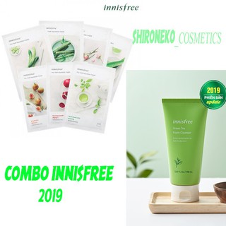 Siêu sale mặt nạ giấy và sữa rửa mặt innisfree phiên bản 2019.
