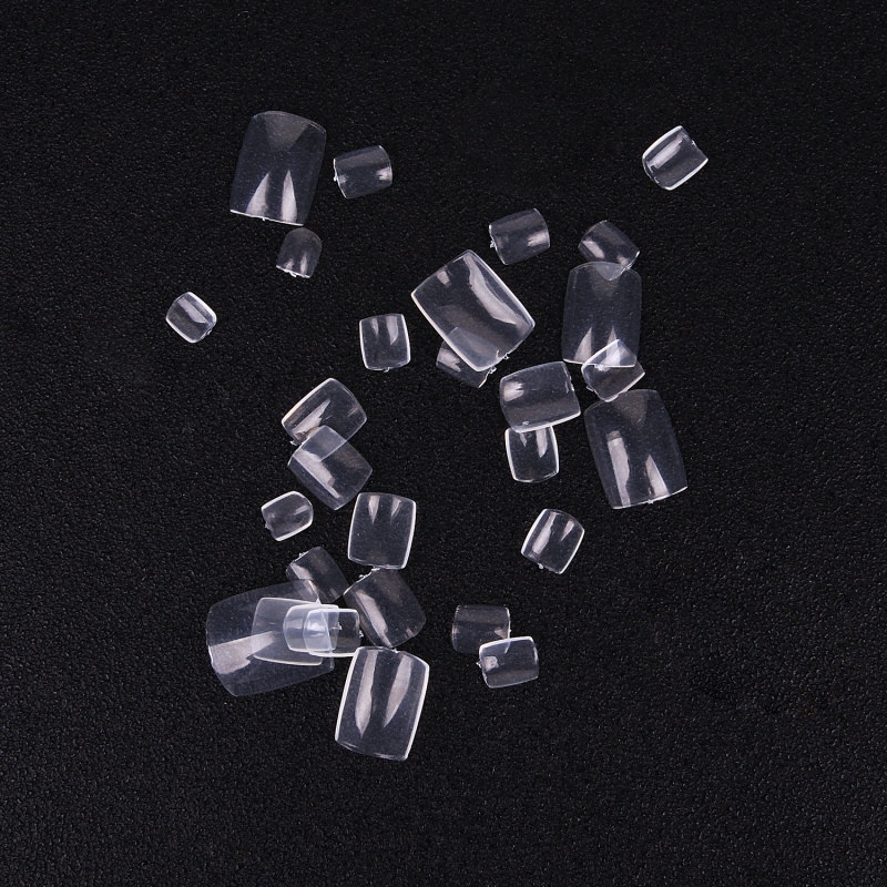 [Hàng mới về] Hộp móng chân giả làm từ nhựa acrylic màu trắng / màu trắng tự nhiên thời trang