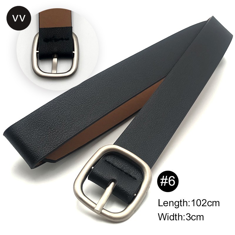 Thắt Lưng Da Pu Khóa Kim Loại Thời Trang Cho Nữ