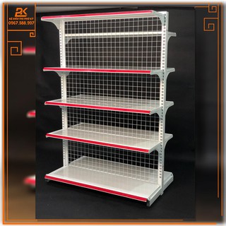 Kệ Siêu Thị Đôi ( 2 Mặt ) Dài 120 Rộng 70 Cao 180 X 5 Tầng