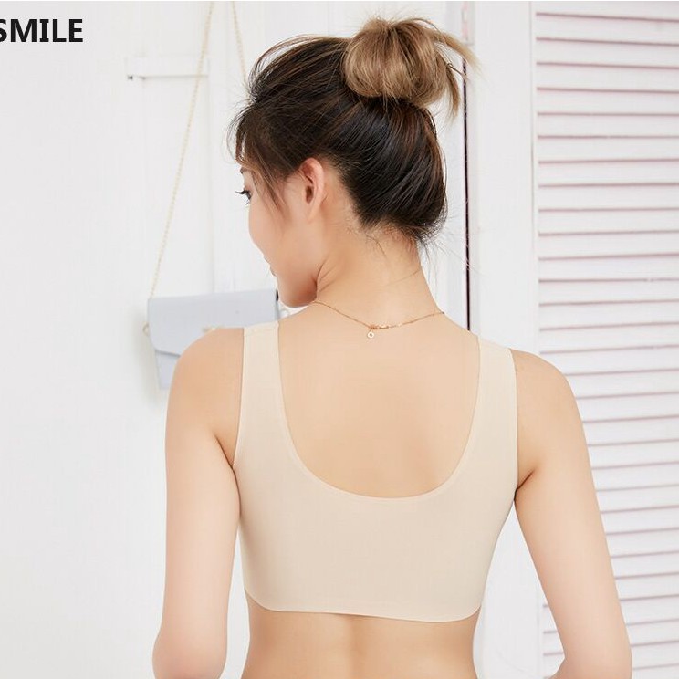Áo lót thể thao không gọng màu trơn chất co giãn thoải mái thời trang cho nữ