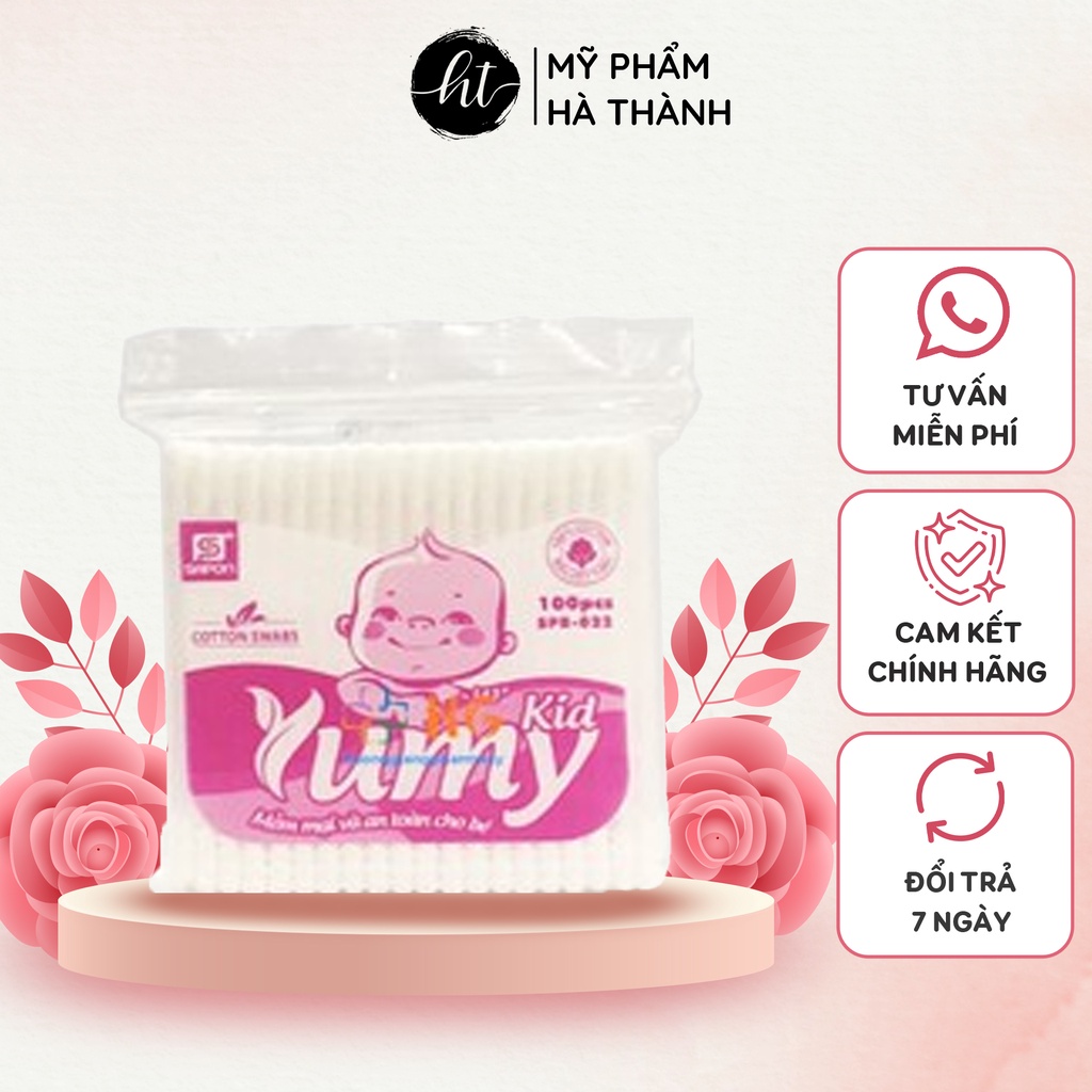 Bông Ngoáy Tai Yumy (Bịch 12 gói) Mềm Mại Chắc Chắn Tiệt Trùng Tinh Khiết - HT114