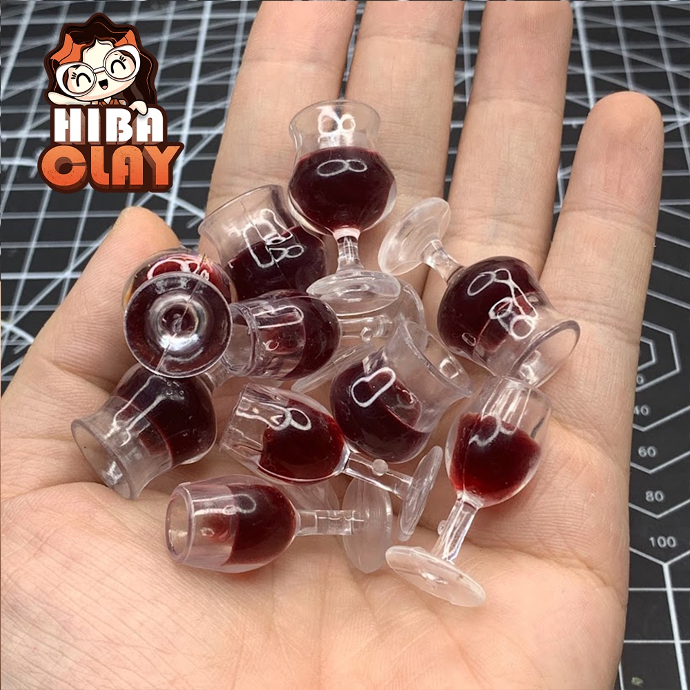 Ly rượu vang Mini Food, đồ ăn tí hon, đồ ăn mini mô hình cho búp bê DIY