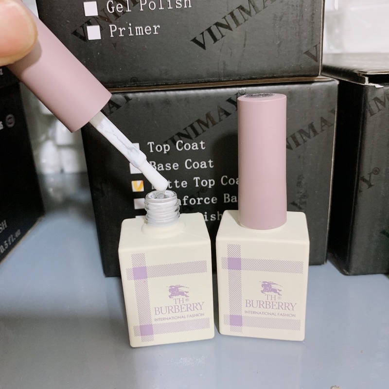 Sơn gel Burberry màu đen, Sơn gel Burberry màu trắng - LanChiNail