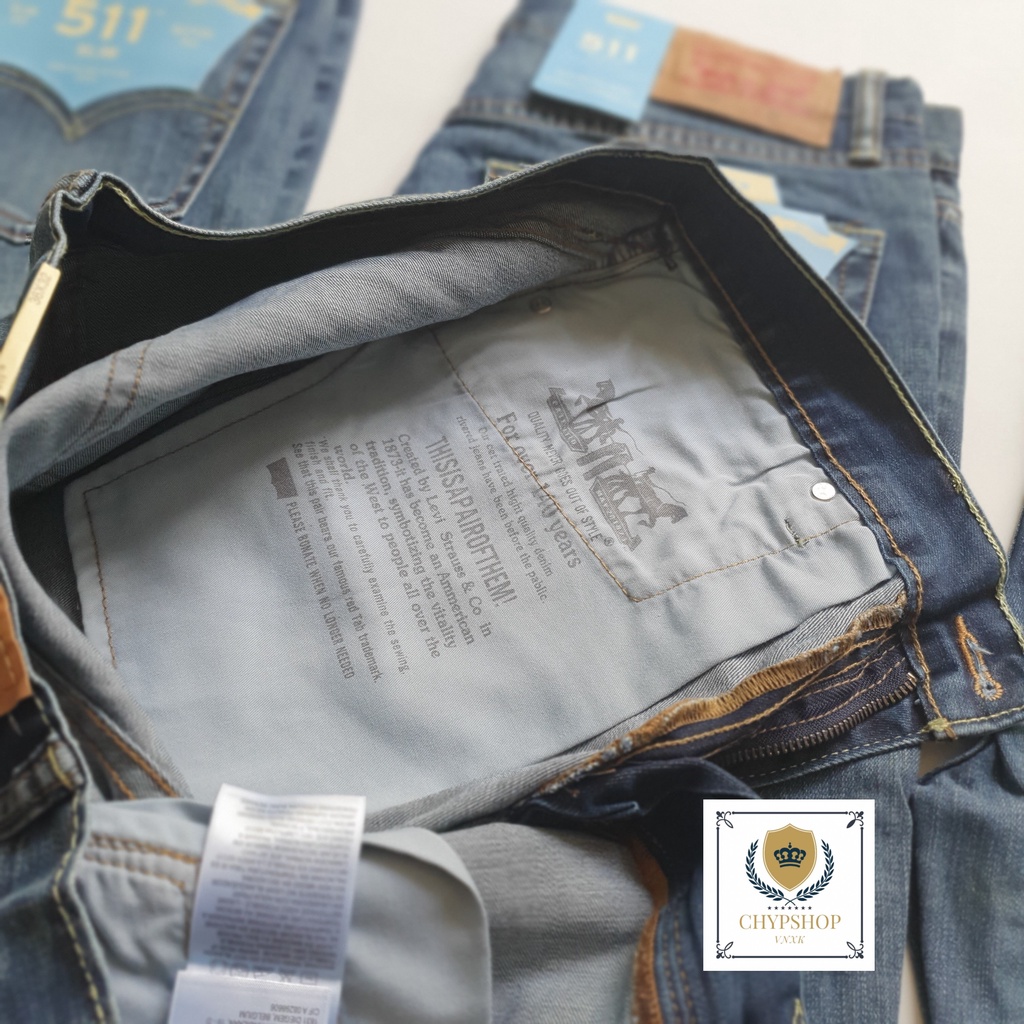 Quần Short Jeans nam Quần đùi nam Levis 511 màu xanh đơn giản