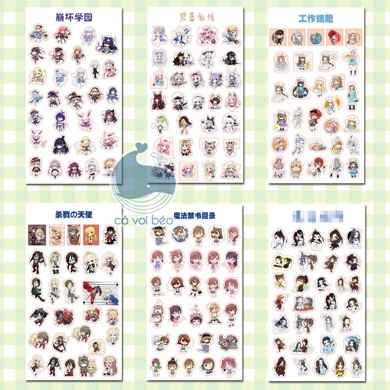 [SALE GIÁ XƯỞNG] Sticker Touken Ranbu Đao kiếm loạn vũ miếng dán trong suốt manga anime sticker manga anime