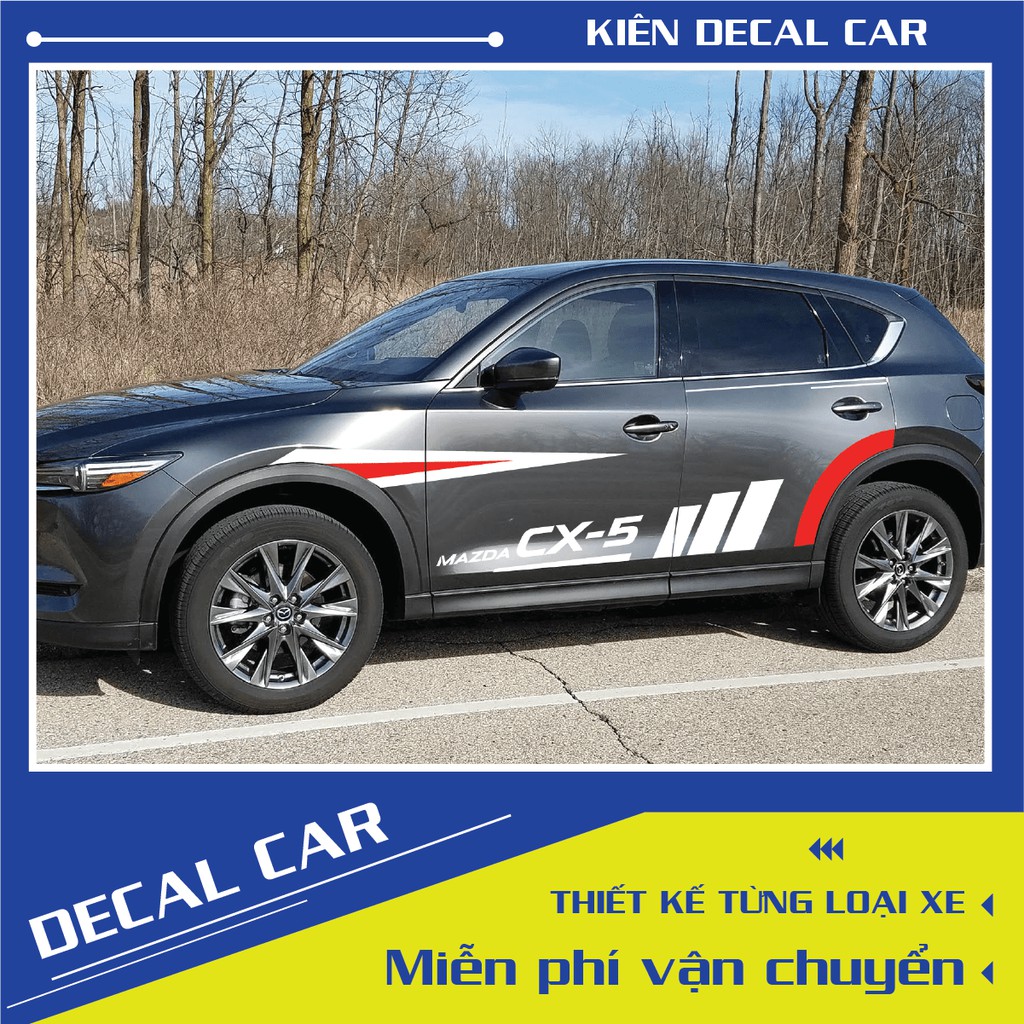 Tem xe Mazda Cx5 phong cách thể thao-Decal Mazda Cx5