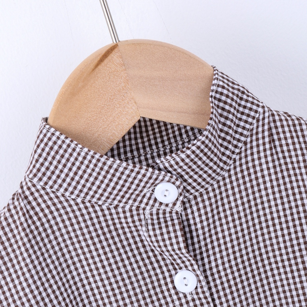 Áo Sơ Mi Và Quần Yếm Cho Em Bé