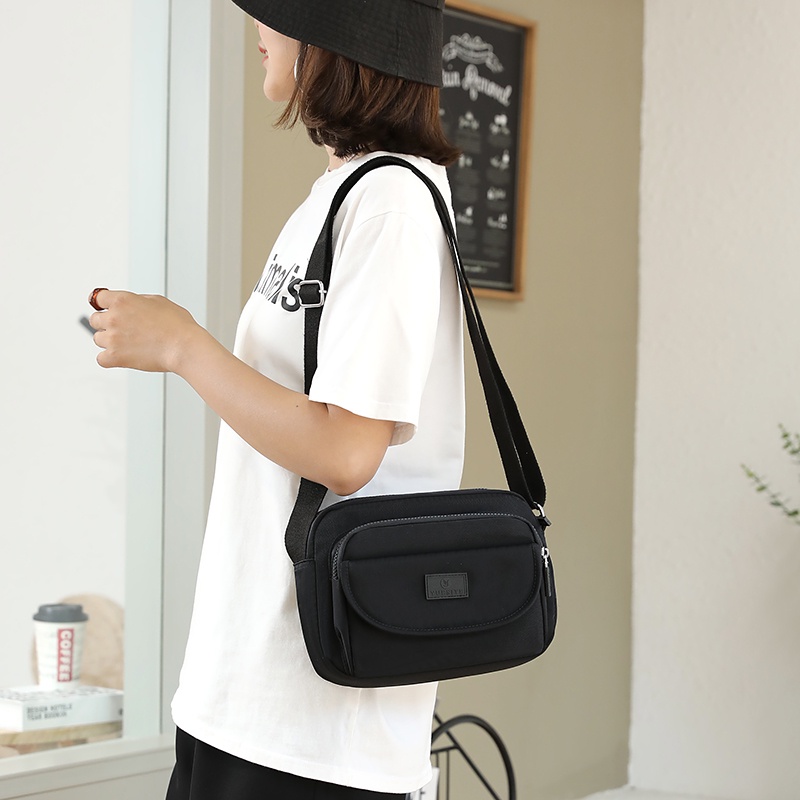 Túi Đeo Chéo Hình Vuông Nhỏ Thiết Kế Nhiều Ngăn Phong Cách Hàn Quốc Mới