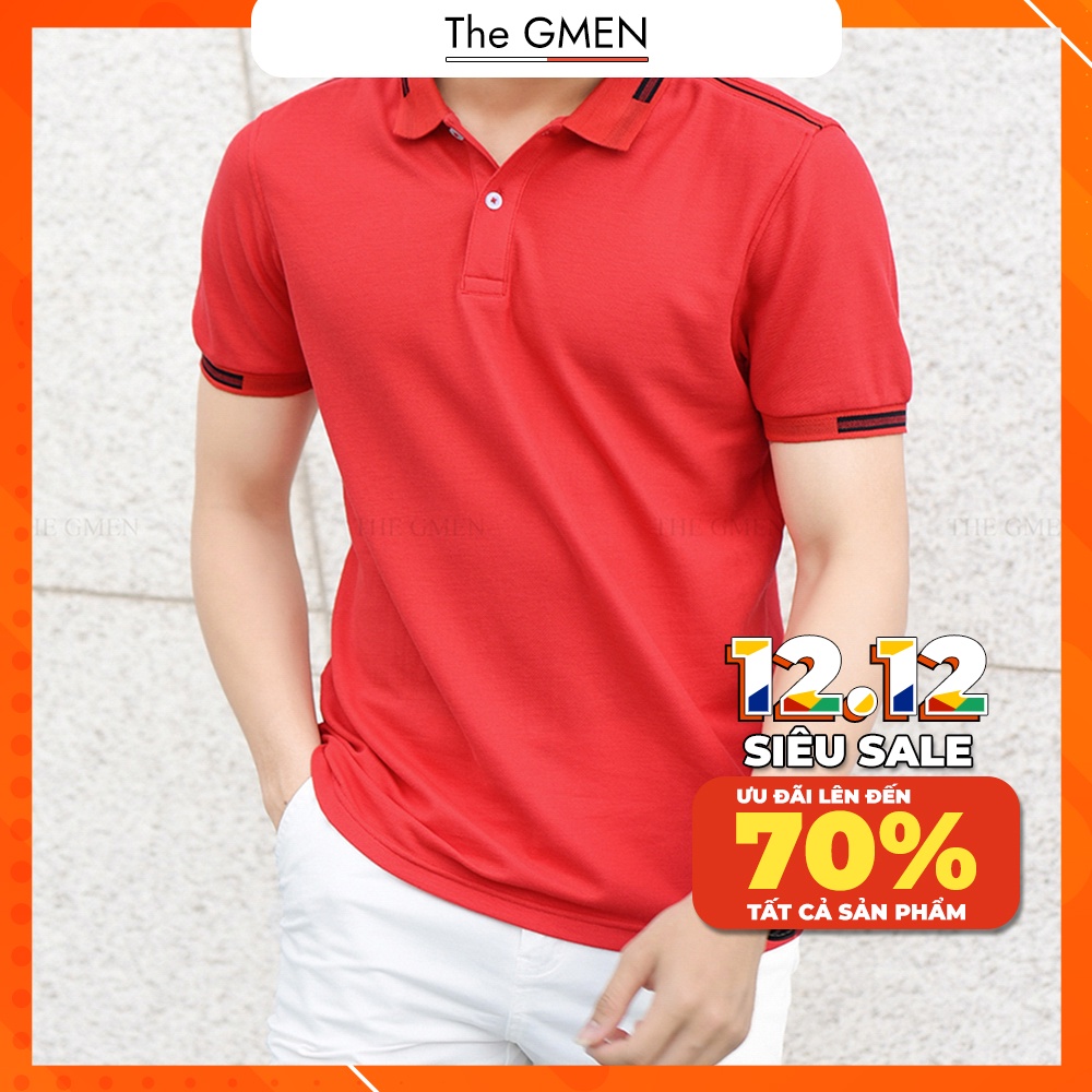 [Mã SR101512 giảm 25% đơn 50K] Áo Pattern Polo nam The GMEN thiết kế cổ bẻ có viền, vải cá sấu Cotton bền, chuẩn form | BigBuy360 - bigbuy360.vn