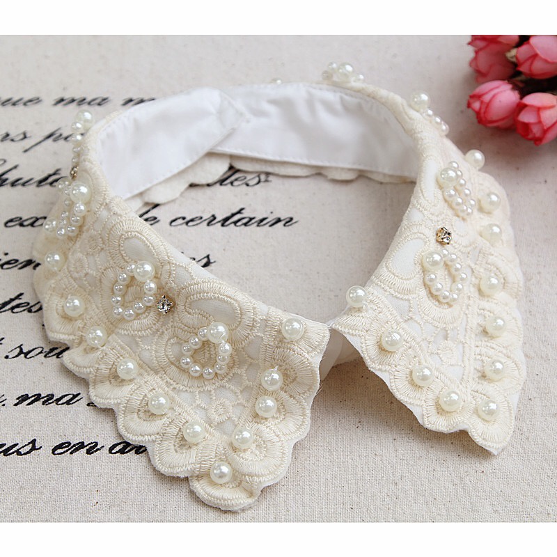 Cổ áo rời đính đá 2 tầng - Mã CN09
