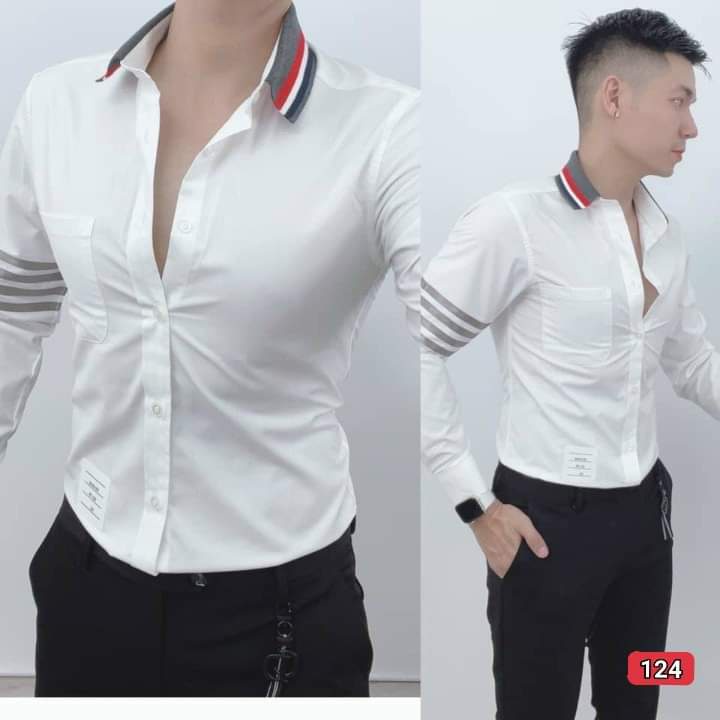 ÁO SƠ MI NAM TAY DÀI CHẤT LỤA MỀM MÁT PHỐI HỌA TIẾT ĐƠN GIẢN CAO CẤP
