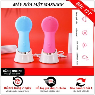 Máy rửa mặt massage, máy massage mặt, tháo rời cáp sạc tiện lợi. mua ngay!
