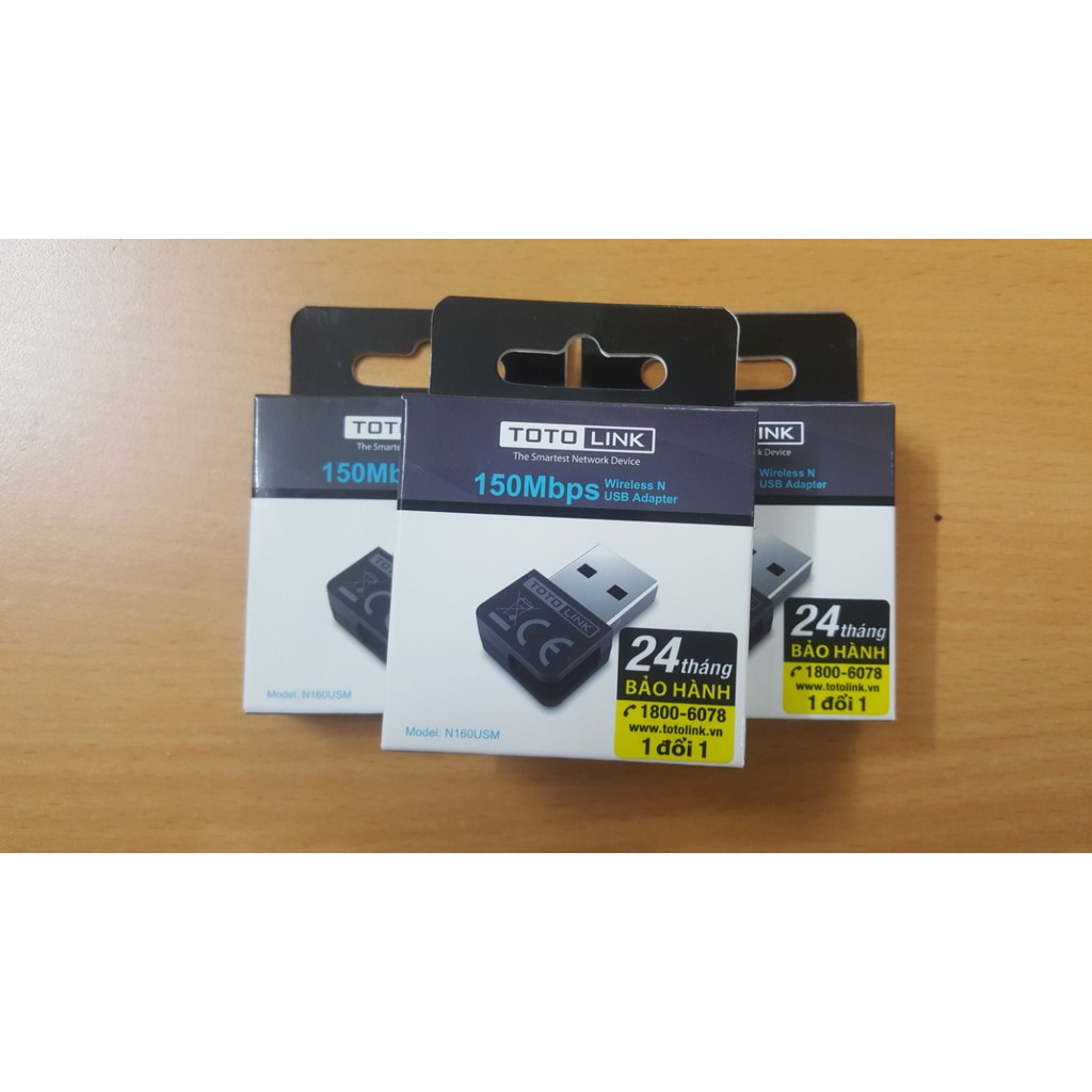 TOTOLINK - N160USM - USB Wi-Fi chuẩn N 150Mbps - Hàng chính hãng