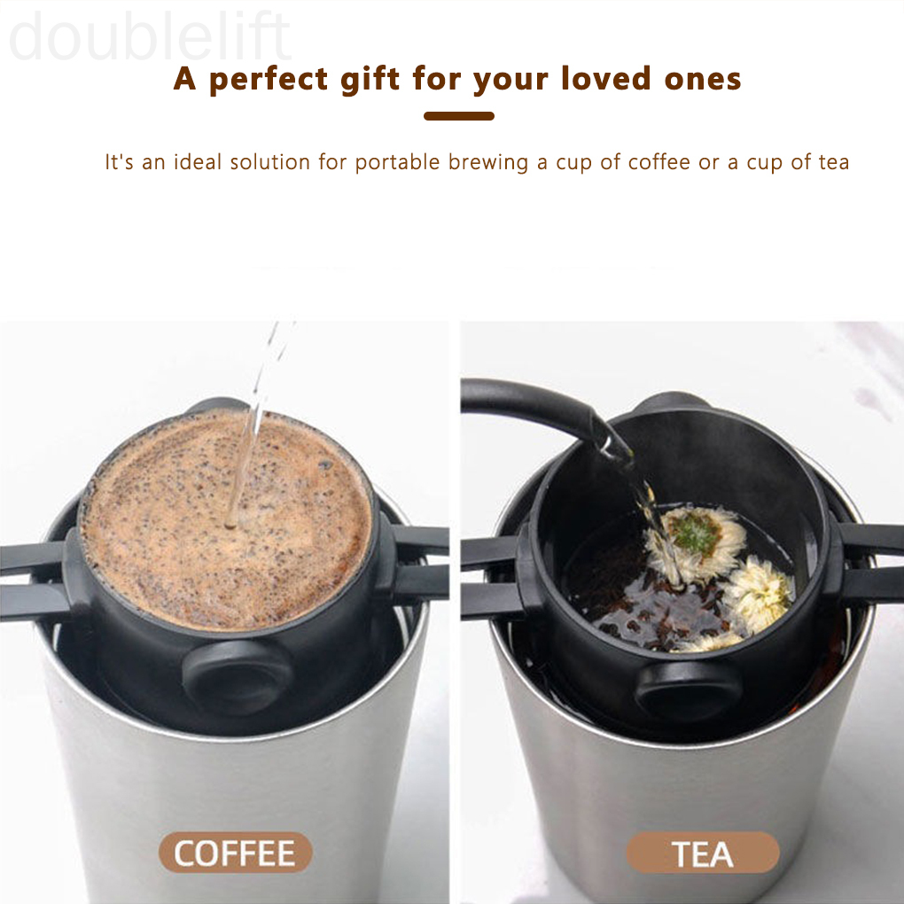 Cốc Lọc Cà Phê Hai Lớp Có Tay Cầm Tiện Lợi