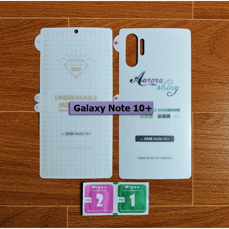 Combo 2 món Dán chống xước PPF Galaxy Note 10 Plus mặt trước mặt sau