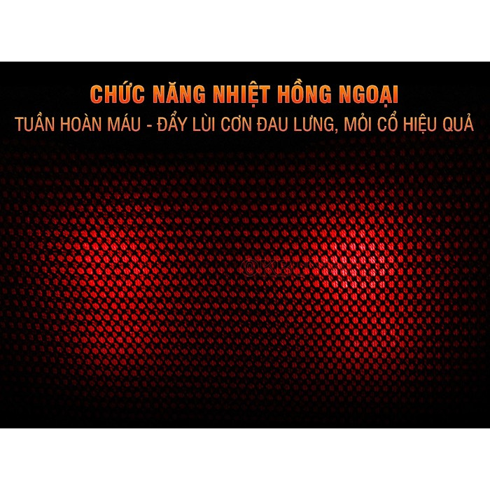 [OKBUY.VN] Ghế Massage Lưng, Cổ, Mông Xoa Bóp Dây Ấn Rung, Nhiệt Hồng Ngoại Nikio NK-180 - Màu đỏ - CHÍNH HÃNG