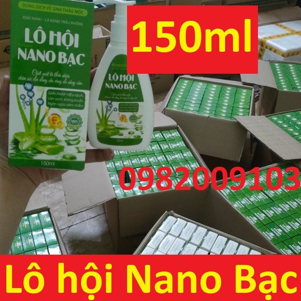 [mẫu 2022] dung dịch vệ sinh trầu không lô hội 150ml ( lô hội nano bạc xoài xanh lá bàng berberin )