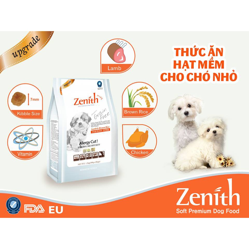 Thức ăn hạt mềm cho chó trưởng thành Zenith 1,2kg