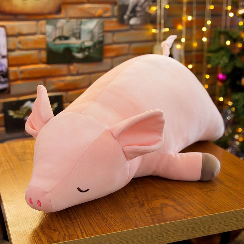 Gấu bông Heo hồng nằm ngủ gối ôm mịn hàng cao cấp bông siêu mềm 🐷❤ 80cm - 1m2