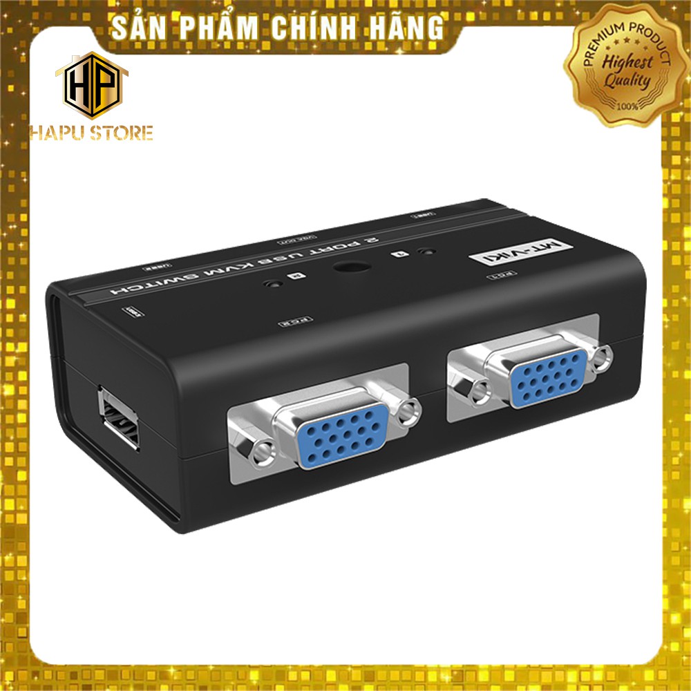 Bộ KVM switch USB MT-Viki MT-260KL 2 máy tính dùng chung 1 màn hình và phím chuột