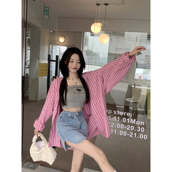 ÁO SƠ MI KẺ SỌC FORM RỘNG ULZZANG