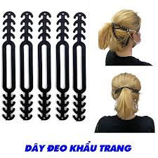 Dây đeo khẩu trang chống đau tai, điều chỉnh kích cỡ khi đeo khẩu trang loại có lỗ cột tóc