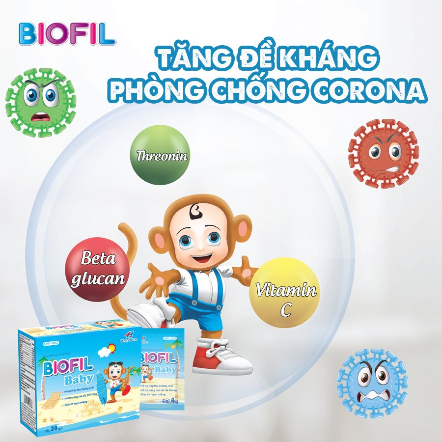 ✅Chính Hãng) Phiên bản mới Biofil ăn ngon, ngủ ngon (loại hộp 20 gói cốm)
