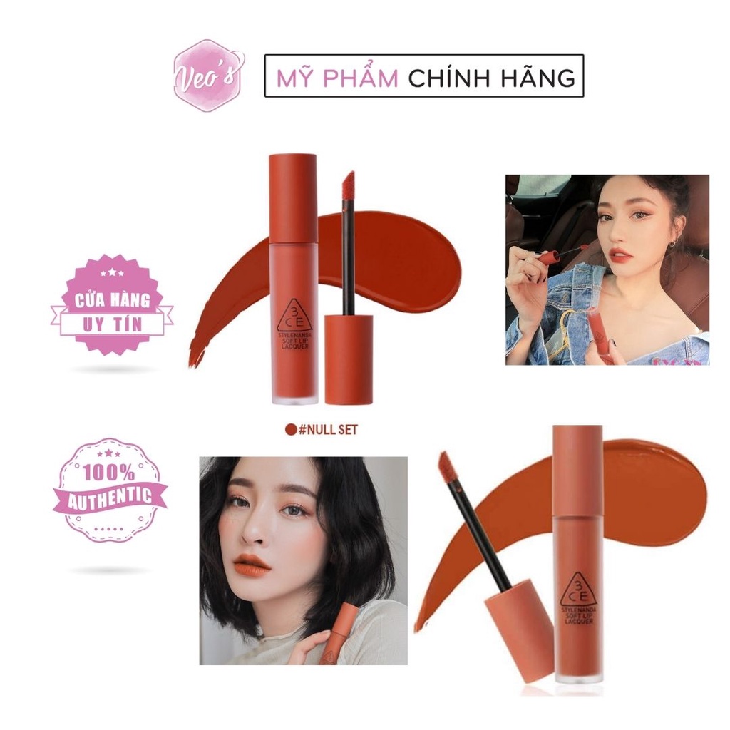 Son kem lì 3CE Soft Lip Lacquer