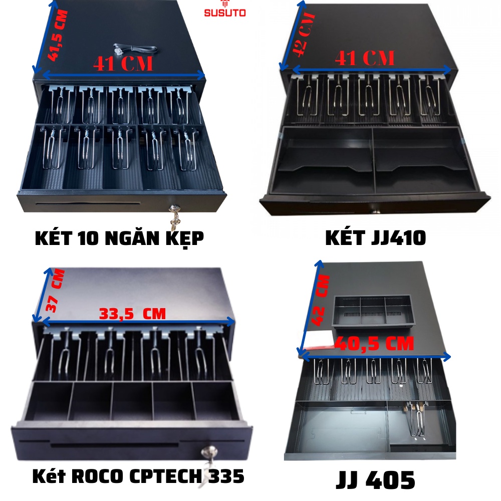 Ngăn kéo đựng tiền 10 ngăn kẹp,Ngăn kéo đựng tiền, Két thu ngân kết nối máy in hoá đơn, Bảo mật cao, Siêu bền.