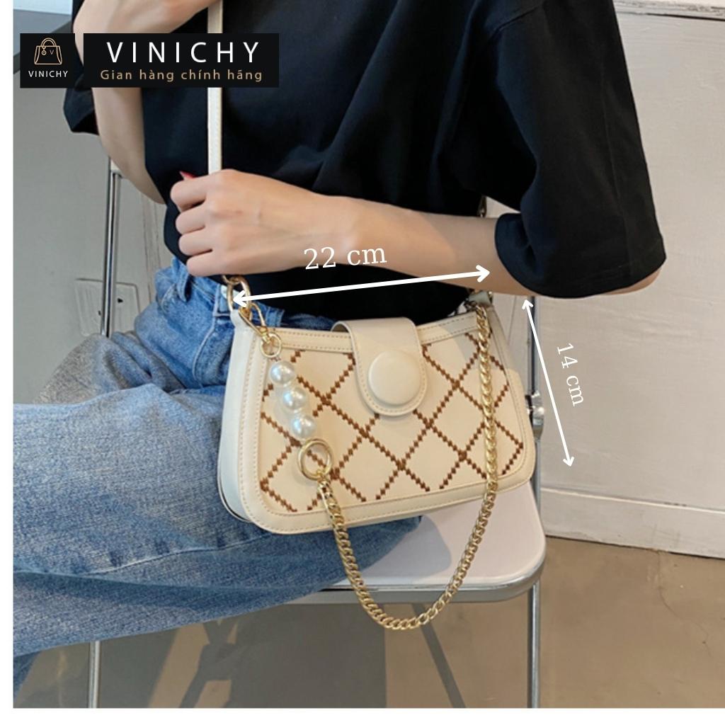 Túi xách nữ đeo chéo, đeo ngực túi đi chơi, đi học VINICHY, da đẹp, cao cấp size 22cm HA181
