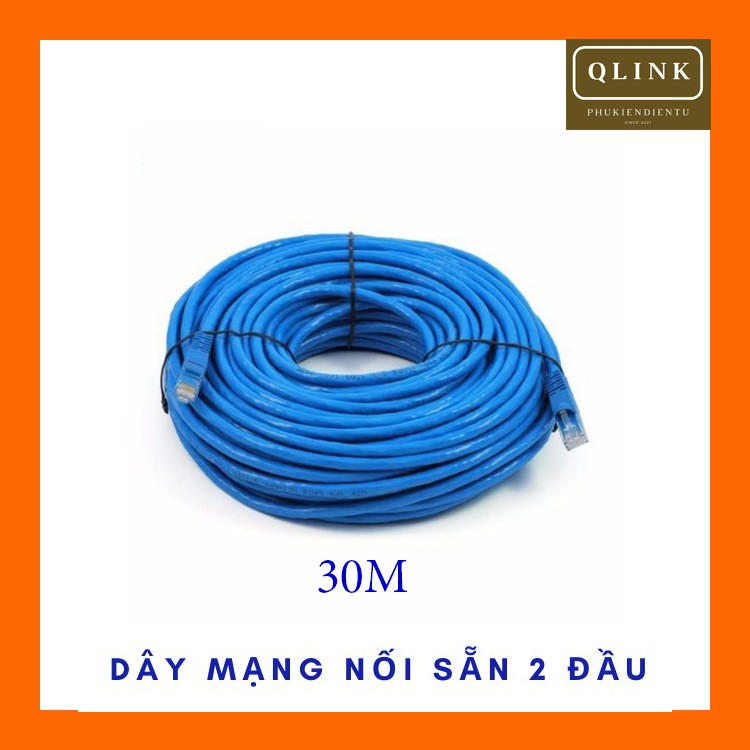 Dây mạng lan bấm sẵn 2 đầu cat5e 10m 15m 20m 25m 30m 40m 50m 60m internet LUVIBA DM10