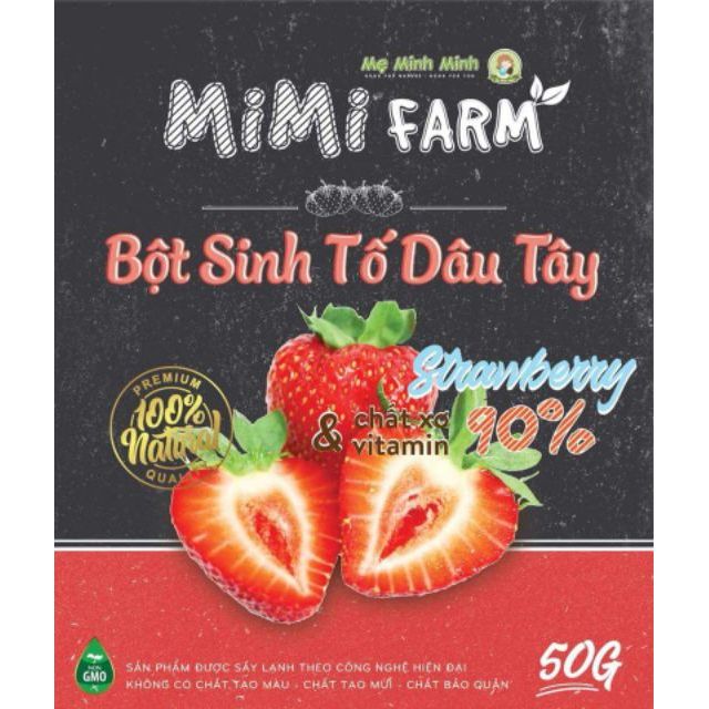 Bột dâu tây Organic ăn dặm