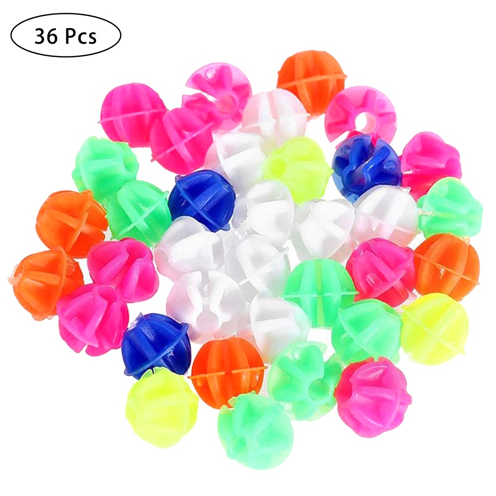 Set 36 Quả Bóng Nhựa Nhiều Màu Sắc Dễ Thương Trang Trí Căm Xe Đạp