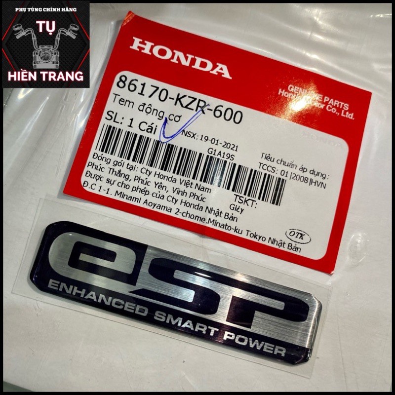 Tem động cơ ESP ENHANCED SMART POWER Zin chính hãng Honda