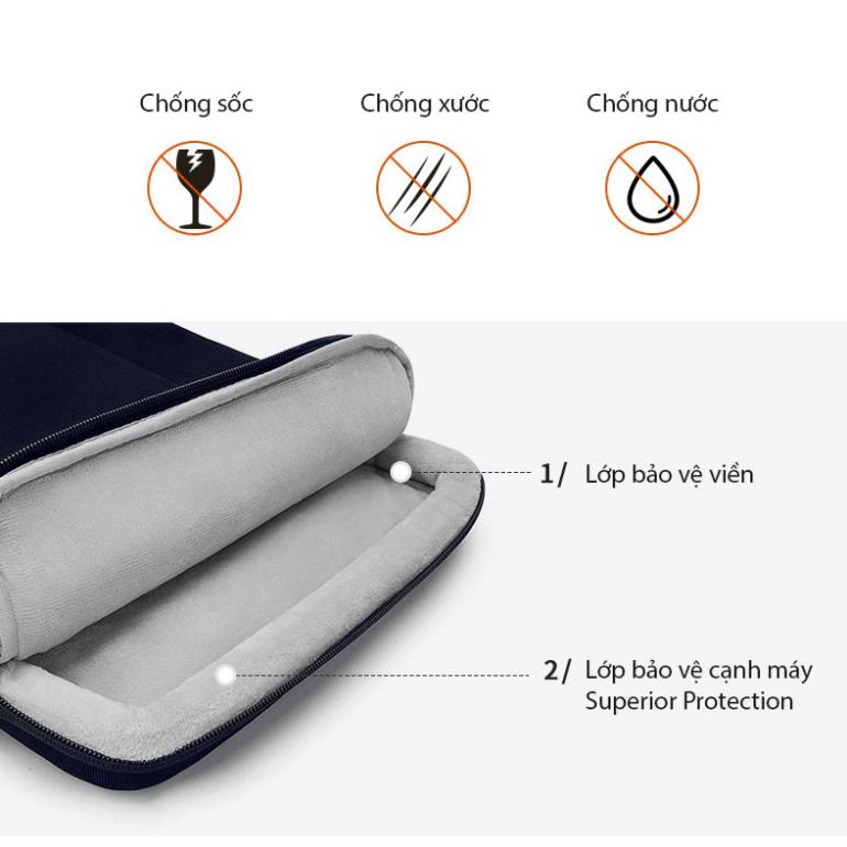 Túi chống sốc Laptop Macbook  Tommy Superior Protection quai xách 2019