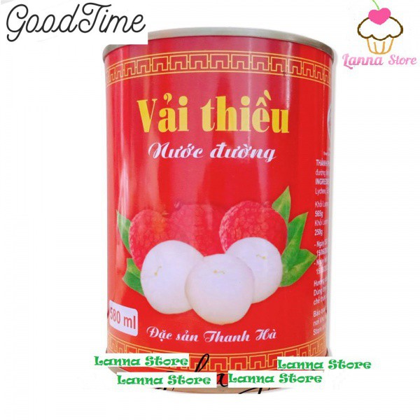  hàng trong kho Bán sỉ giá  đặc  biệtVải Thiều Ngâm Đóng Lon Thanh Hà - Lon 580gr[good time]