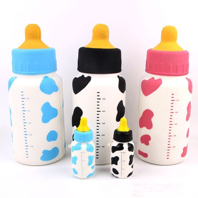 Đồ chơi Squishy bình sữa siêu đáng yêu sáng tạo ngộ nghĩnh dễ thương có thể làm móc khóa