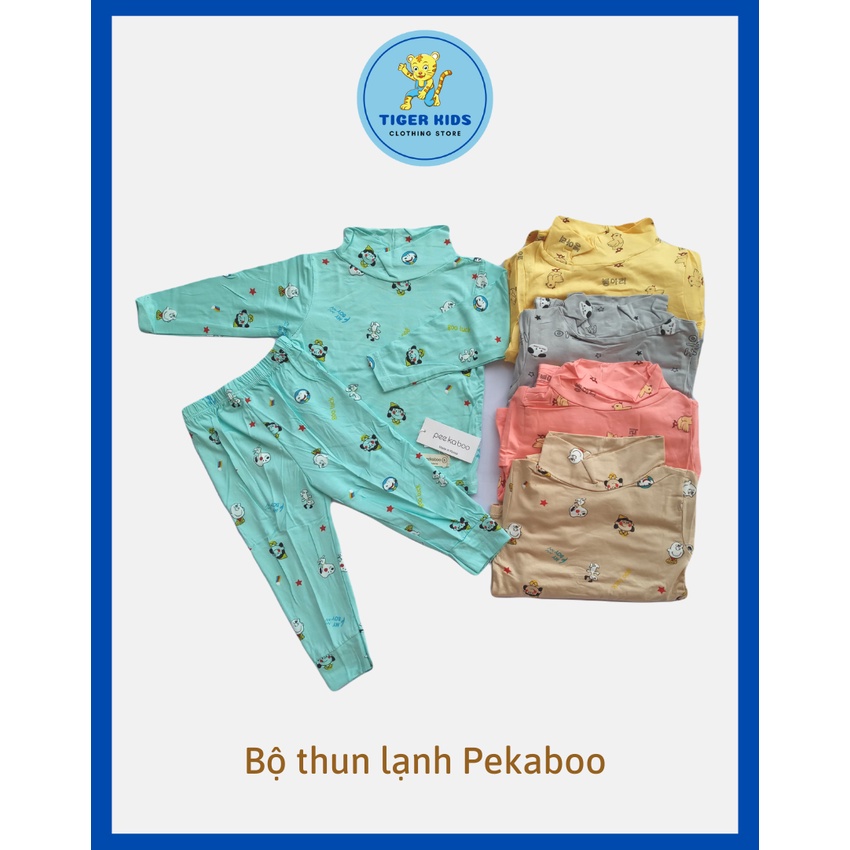 Bộ Thun Lạnh Dài Tay Cao Cổ Peekaboo Cho Bé Trai Bé Gái (sơ sinh - 5 tuổi)