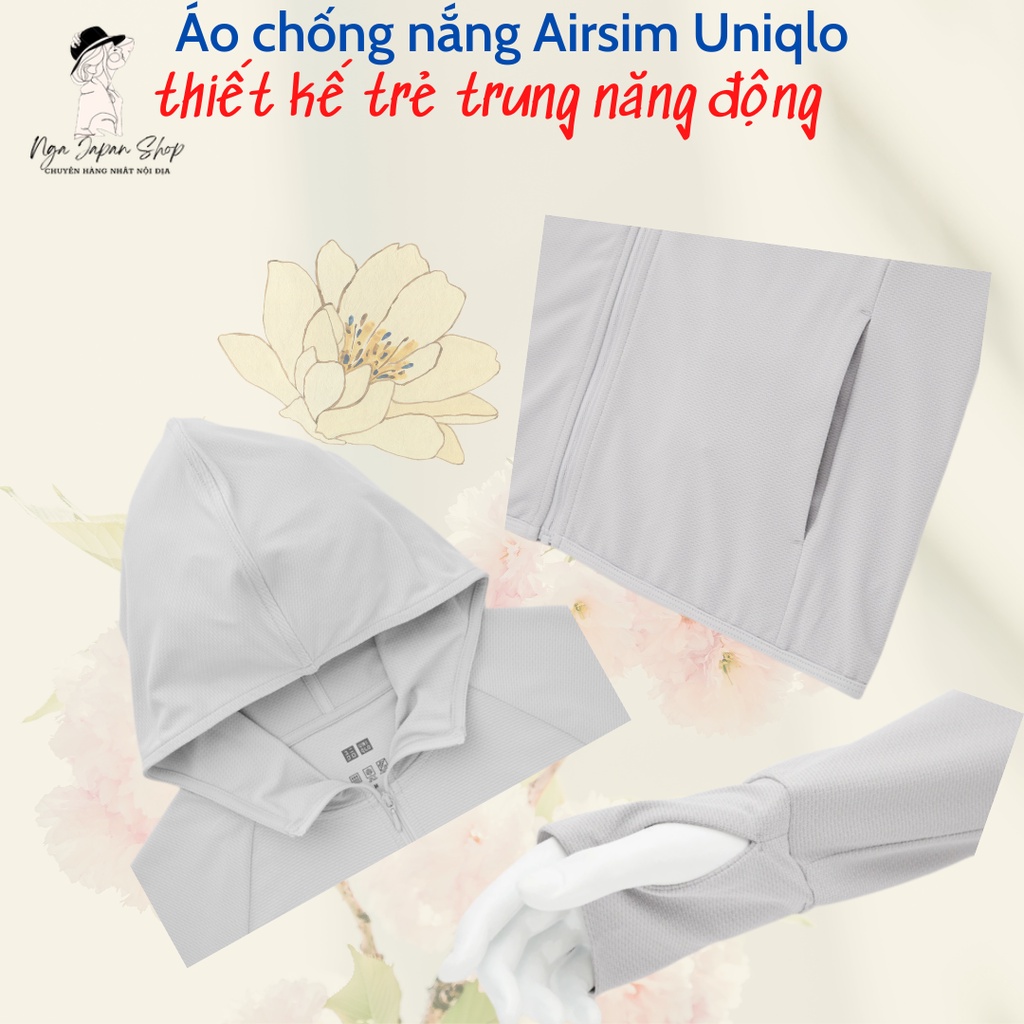Áo chống nắng làm mát 2022 Airism Uniqlo hàng nội địa Nhật