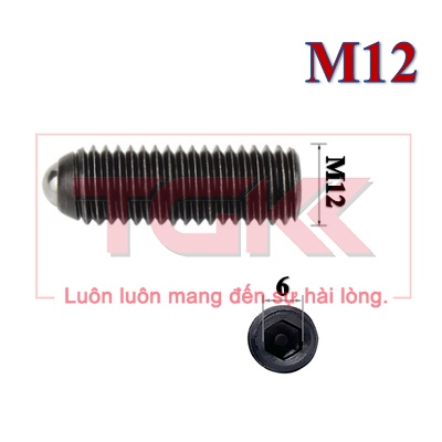 Vít trí đầu bi thép đen M12